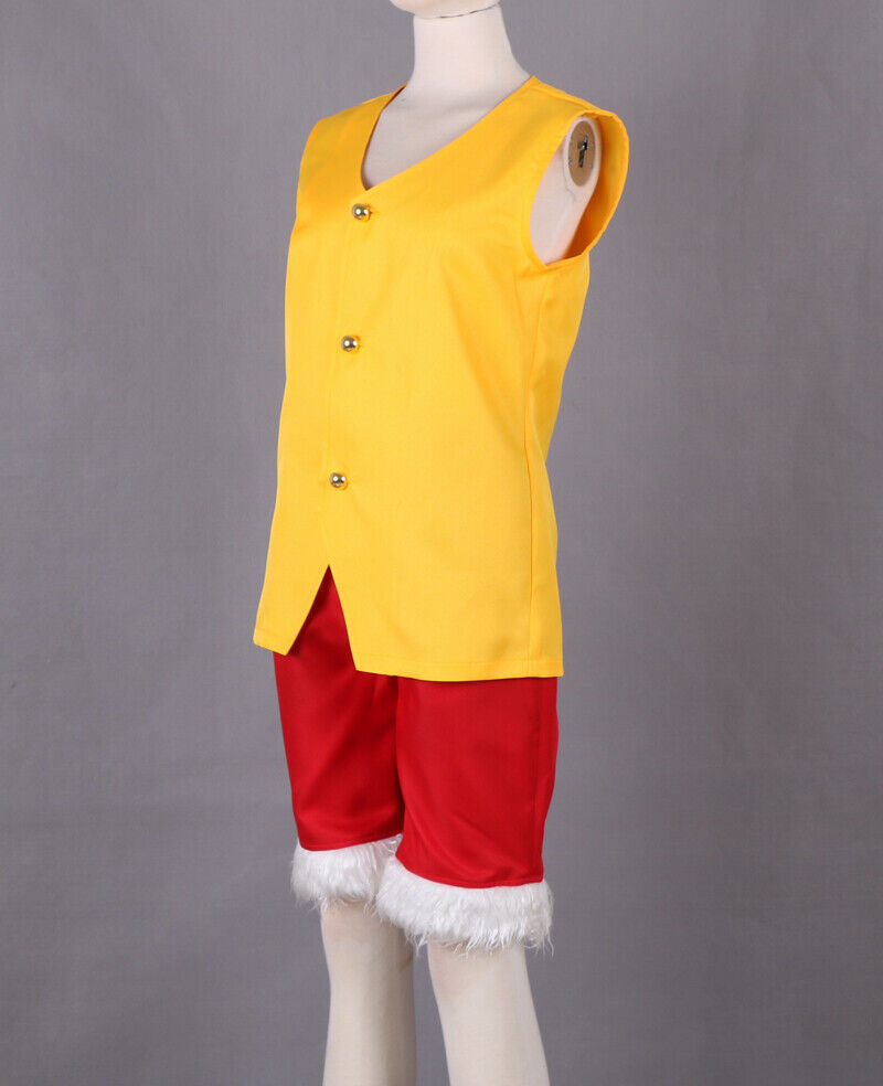 Men Kids Halloween Party One Piece Monkey·D·Luffy Suit Cosplay