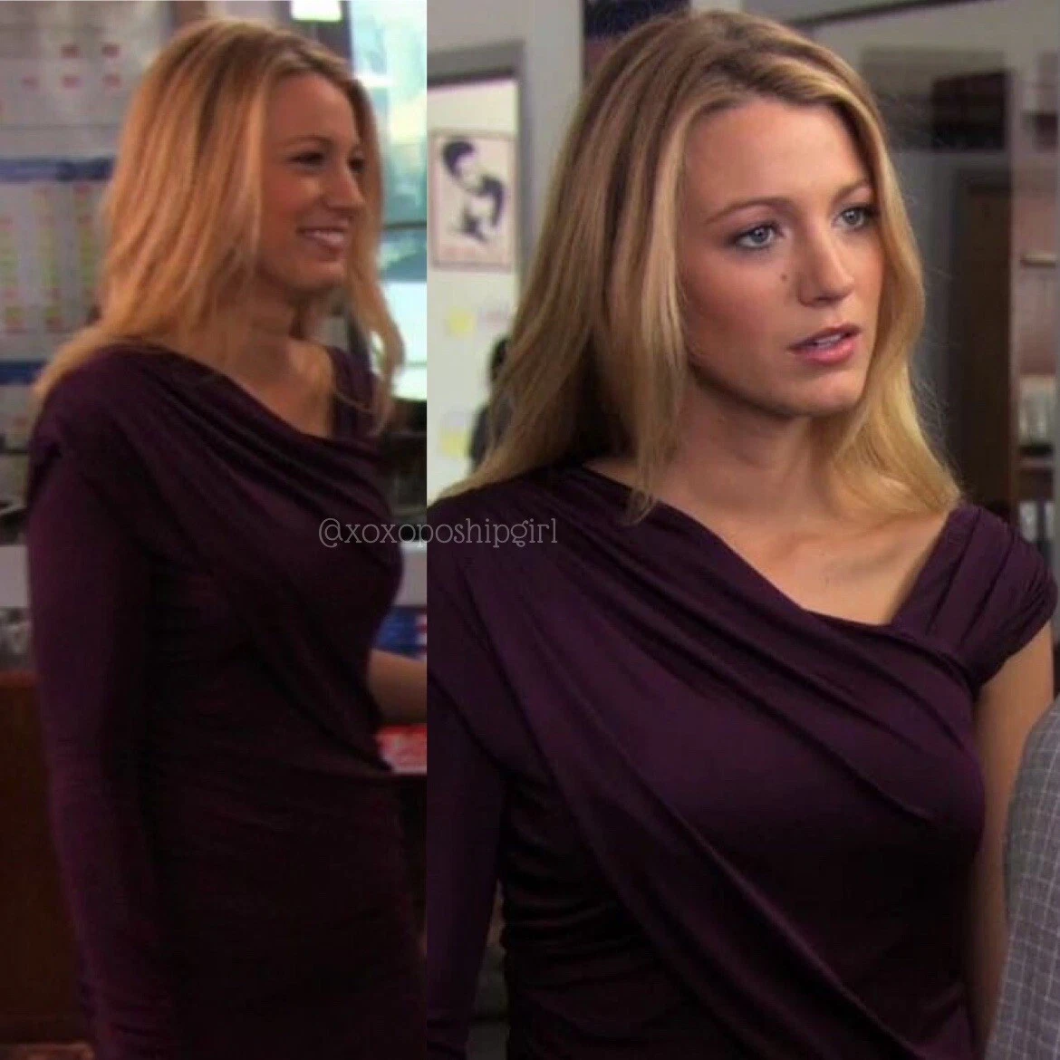 Alexander Wang Purple One Shoulder Dress 2 Gossip Girl Serena van