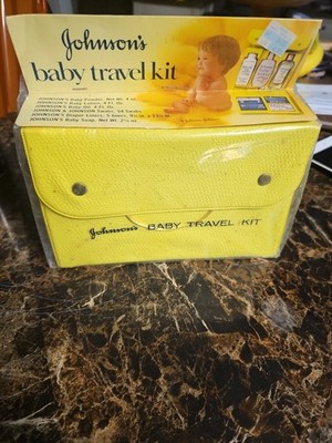 Vintage Johnson's Baby Care Travel Kit w/ Complete Contents, powder, lotion, oil