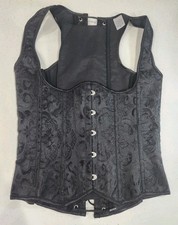 NEW Steampunk Underbust Corset Steel Boned Lace Up Women's Size M Waist Cinch