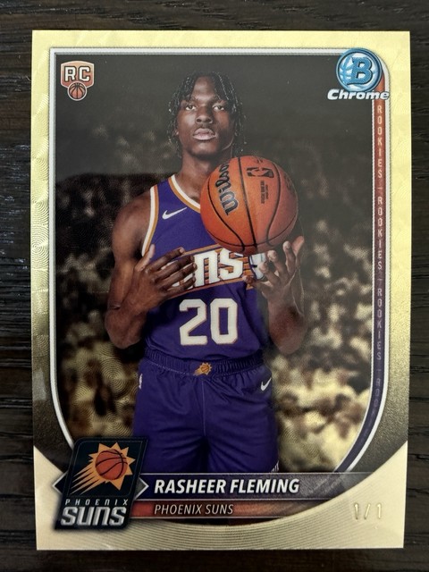 2025 Rasheer Fleming Bowman Chrome Superfractor 1/1 Rookie Phoenix Suns #BCV-31