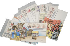 US 1988 TRANSPORTATION COILS COLLECTION OF 9 GEERLINGS HANDPAINTED FDCS