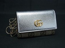 GUCCI 456118 0416 GG Marmont GG Supreme PVC 6-Contemporary Key Case FY1062