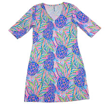 Lulu B XS Pineapple Travel Dress UPF50 Beach Active Above Knee Moisture-wicking