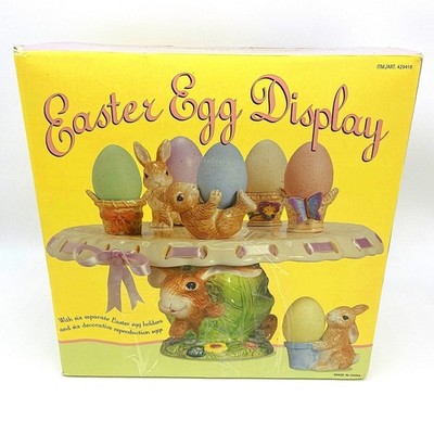 Easter Bunny Egg Display Set/Pastel Speckled Decorative Cake Stand Costco