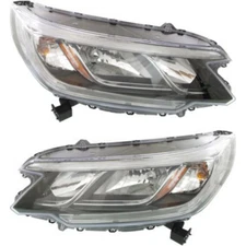 Left and Right Headlights For Honda CR-V 2015-2016 Halogen w/ Bulb/s EX EX-L SE
