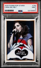 Lana Del Rey 2025 Panini Pop Stars! Stickers #159 RC Rookie PSA 9 Mint Pop 1