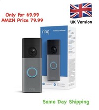 Ring Battery Video Doorbell - Newest Gen - Grey -Wireless -Night Vision -6x Zoom