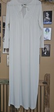 Vtg Gilead Nightgown Eyelet Bust Light Blue Long Romantic Feminine S 1970's