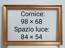 Cornice in legno oro grande dorata stile antica vintage per quadro specchio tela