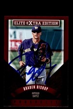 Signed Baseball Card Auto 2015 Panini Elite Extra Edition #95 Braden Bishop