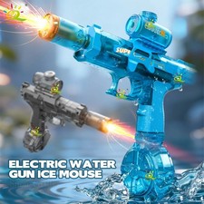 Blue Electric Water Guns For Adults Powerful Squirt Automatic Water Suction USA 