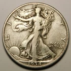 1934 P  Walking Liberty Half Dollar 90% Silver F-VF  "As Pictured - Not Cleaned"