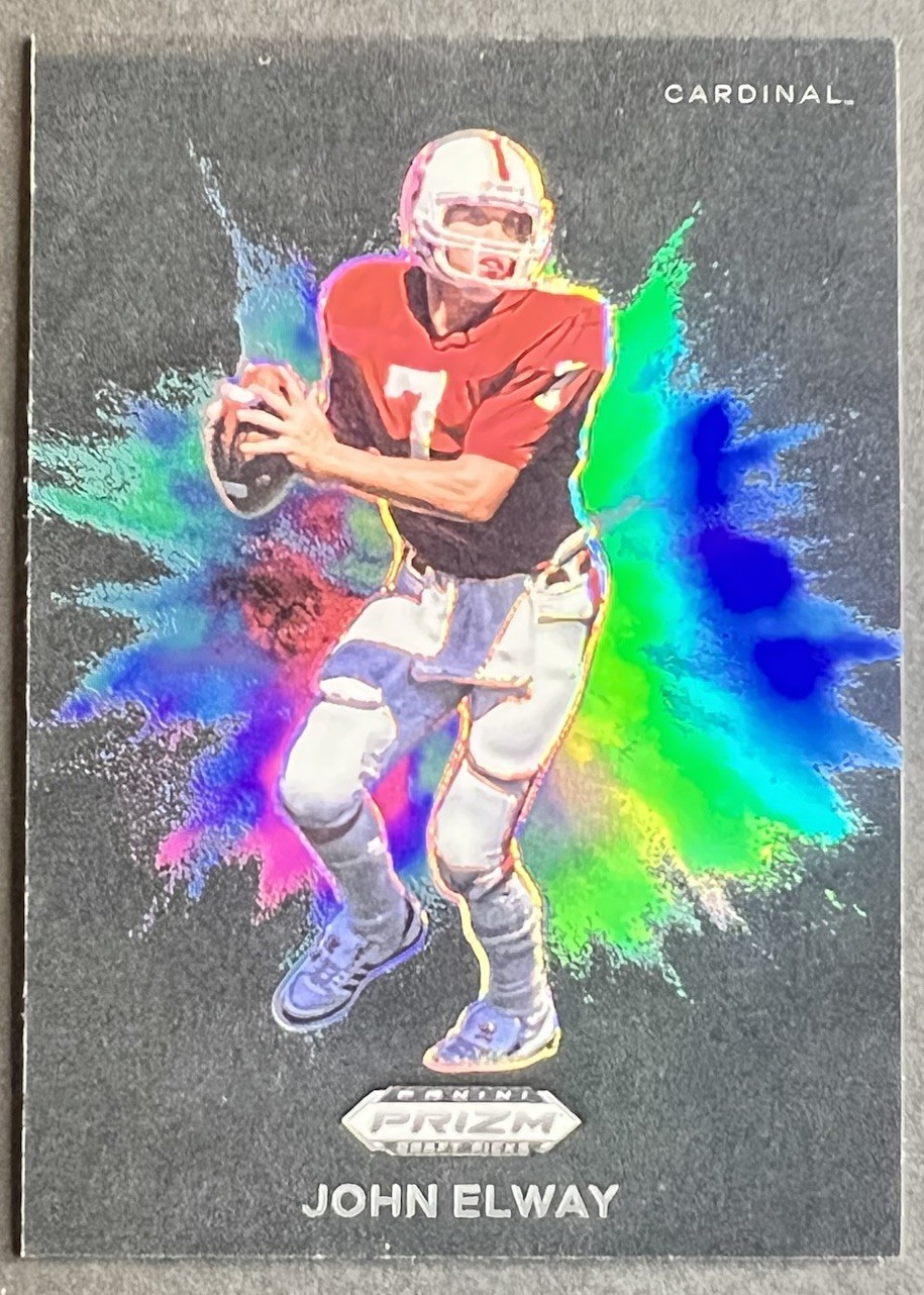 2024 Prizm Collegiate Draft Picks John Elway Color Blast SSP #CB-28