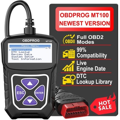 OBD2 Scanner Code Reader Diagnostic Tool Check Engine Fault für VW OBDPROG MT100