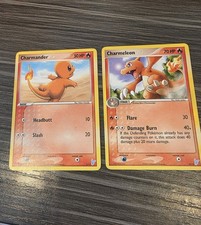 Charmander 2/12 & Charmeleon 3 EX Trainer Kit 2 Minun Pokemon Cards - NM