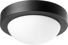 Quorum International 3505-9 9"W Flush Mount Bowl Ceiling Fixture - Noir