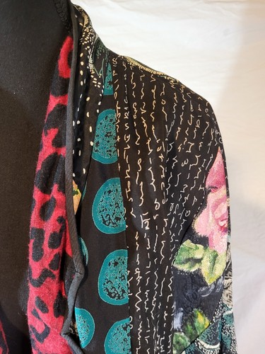 Vtge Koos Couture Koos Van De Akker Patch Mixed Media Art To Wear Open Jacket - Picture 2 of 7