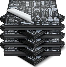 Deli Wax Paper 400 Pcs 12x12 in Brown Red for Food Wrapping