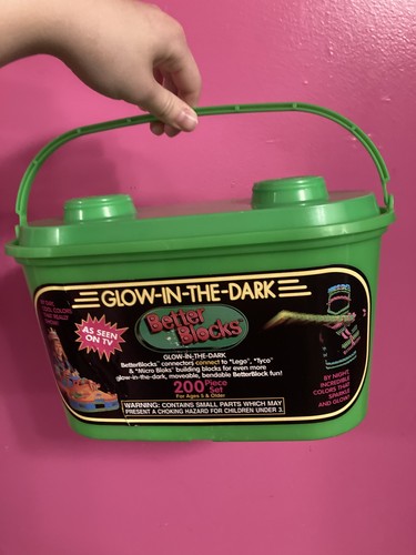 Vintage Better Blocks Glow in the Dark 192 Pieces 1994