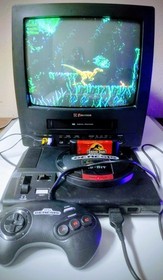 Sega Genesis Model 1 Video Game Console 1601 & Jurasic Park game Tested & Works!