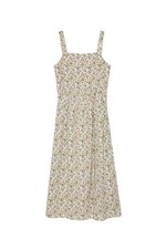 ZARA WOMEN CREAM FLORAL CUTE PLEATED BUTTON PRINTED DRESS NEW TAG SIZE M 10