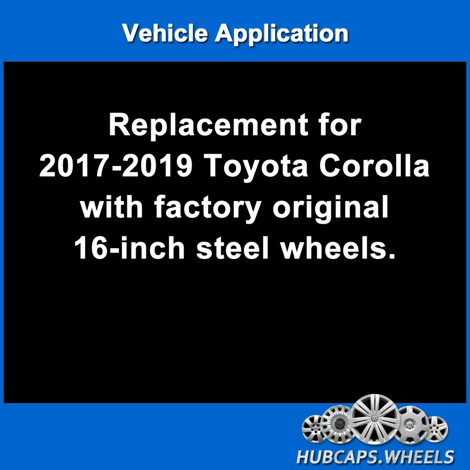 Hubcap for Toyota Corolla 2017-2019 - Genuine OEM Factory 16" Wheel Cover 61181 - Image 4 of 4