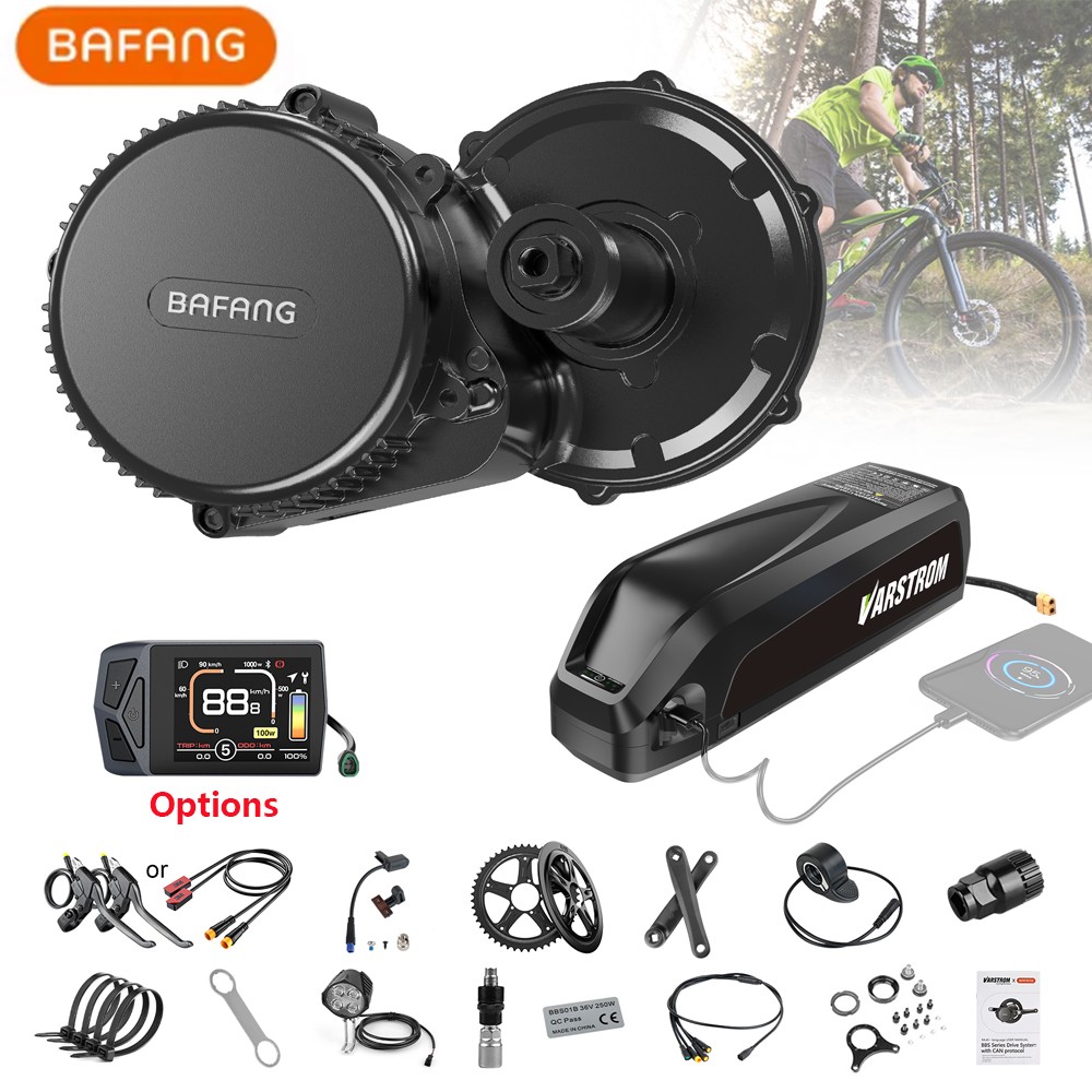Bafang BBS01B 36V 250W / 350W Elektrofahrrad-Umrüstsatz BBS02B 36V 500W Elektrofahrrad Umruestsatz Fuer Mountainbike Zubehoer Rennrad E Bike Umruestsatz Mit E Bike Batterie Und Ladegeraet