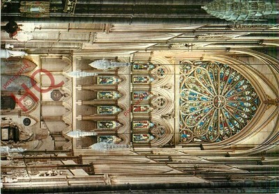 Ansichtskarte ~ Westminster Abbey, South Rose Window