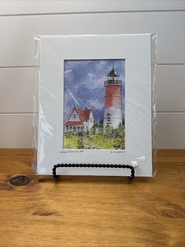 E. Hopkins Signed Lighthouse Art Print – Gibson Island MD Coastal Nautical Decor - Picture 4 of 24
