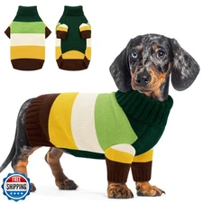 AOFITEE Small Dog Sweater, XS Dog Sweaters Girls Boys, Stretchy Turtleneck Pe