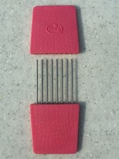 Vintage Goody Hair Pick With Safety Cover Pink Metal Teeth Textured Case.