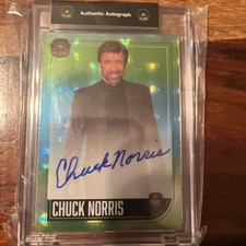 CHUCK NORRIS 2022 Super Glow  auto 1/1 Green One Of One RIP LEGEND