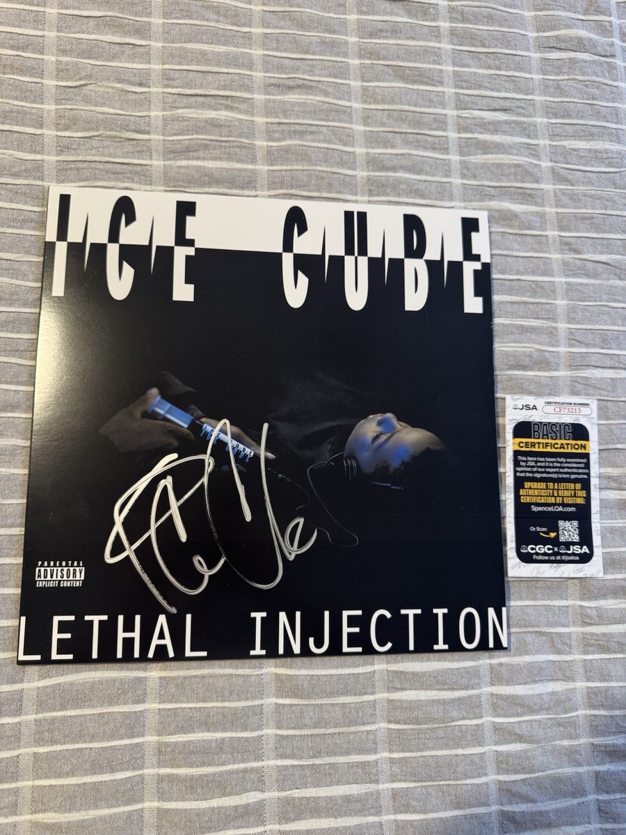 ICE CUBE SIGNED VINYL ALBUM LP LETHAL INJECTION JSA COA ICE CUBE SIGNED VINYL ALBUM LP LETHAL INJECTION JSA COA