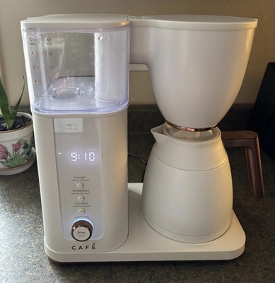 GE Cafe Specialty Drip Coffee Maker Makes 10 Cups with Wi-Fi Matte White 