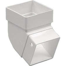 Amerimax 2 In. Contemporary Square White Vinyl Elbow T0525HP Amerimax T0525HP