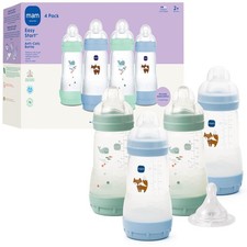 9oz Easy Start Anti-Colic Wide Neck Baby Bottle, Medium Flow Breastfeeding-L...