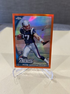 2010 Topps Chrome ROB GRONKOWSKI Orange Refractor #C112 Rookie HoF