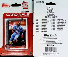2025 Topps Retail Factory Sealed Baseball St Louis Cardinals Base MLB Team Set. 