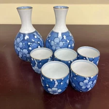 Arita Kazan kiln sake server bottle & cup set, 2 bottles 5 cups Japanese seller