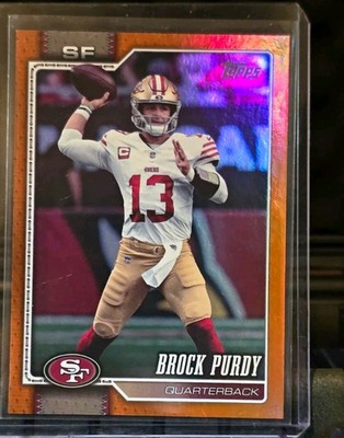 Topps 2026 Brock Purdy San Francisco 49ers Orange Foil Numbered /25