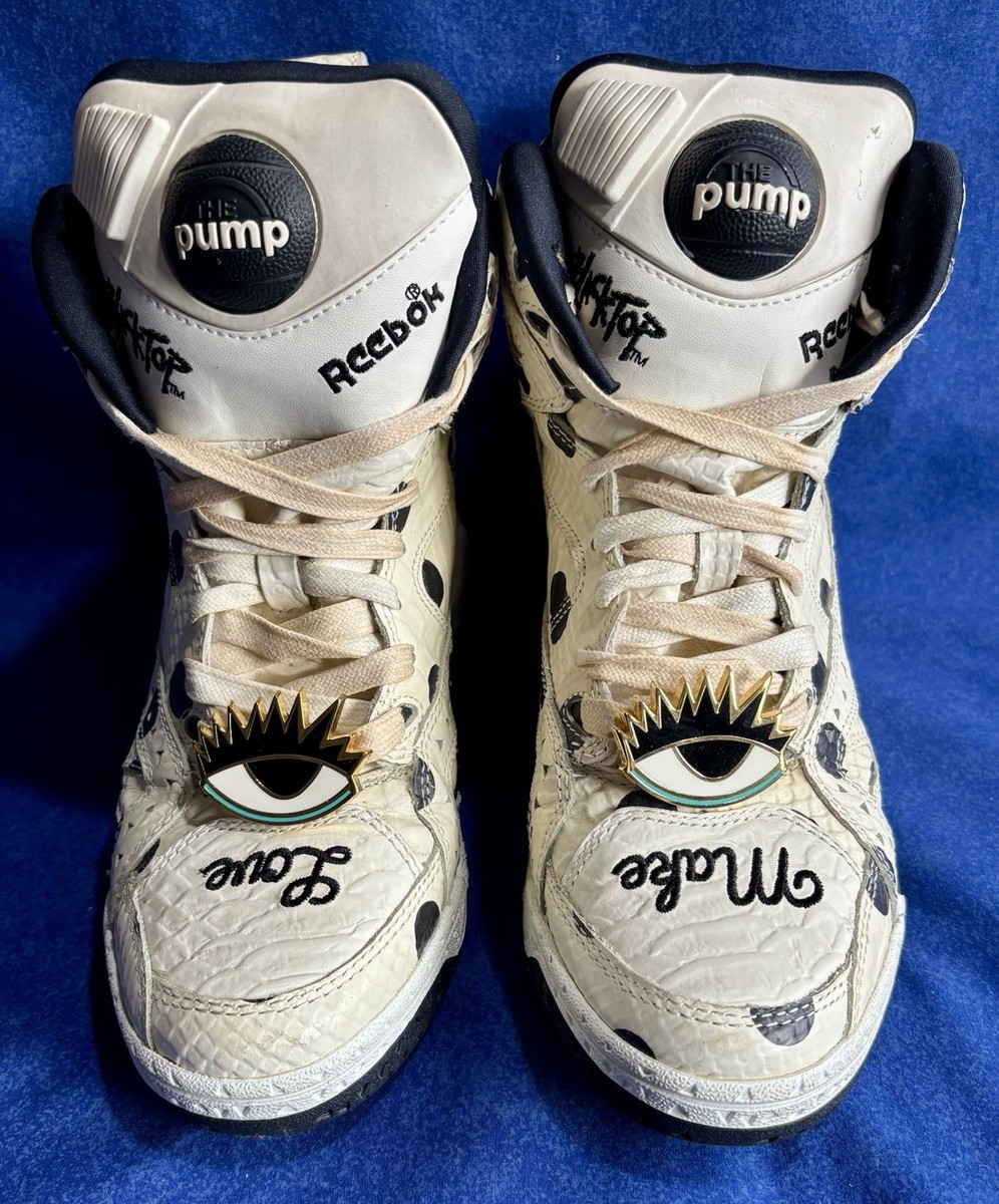 Womens Reebok Blacktop Pump Wedge x Melody Ehsani White Black