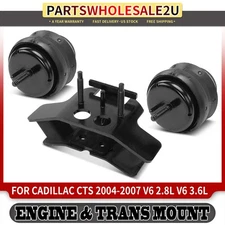 3x Engine Motor and Transmission Mount for Cadillac CTS 2004-2007 V6 2.8L 3.6L