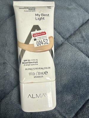 Almay Smart Shade Skintone Matching Foundation Makeup, Light 100, SPF 15, 1 f...