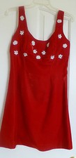 Ladys summer dress, red color