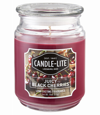 Everyday Essentials 3297565 Scented Wax Candle Jar, Juicy Black Cherry, 18-oz. - - Picture 1 of 2