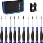 WORKPRO Mini Schraubenzieher Set aus Cr-V 10tlg.mit Magnetisierer und Tasche