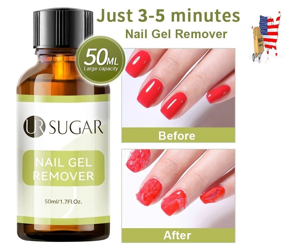 UR SUGAR 50ml Fast Nail Gel Remover Soak Off UV/LED Polish Cleaner