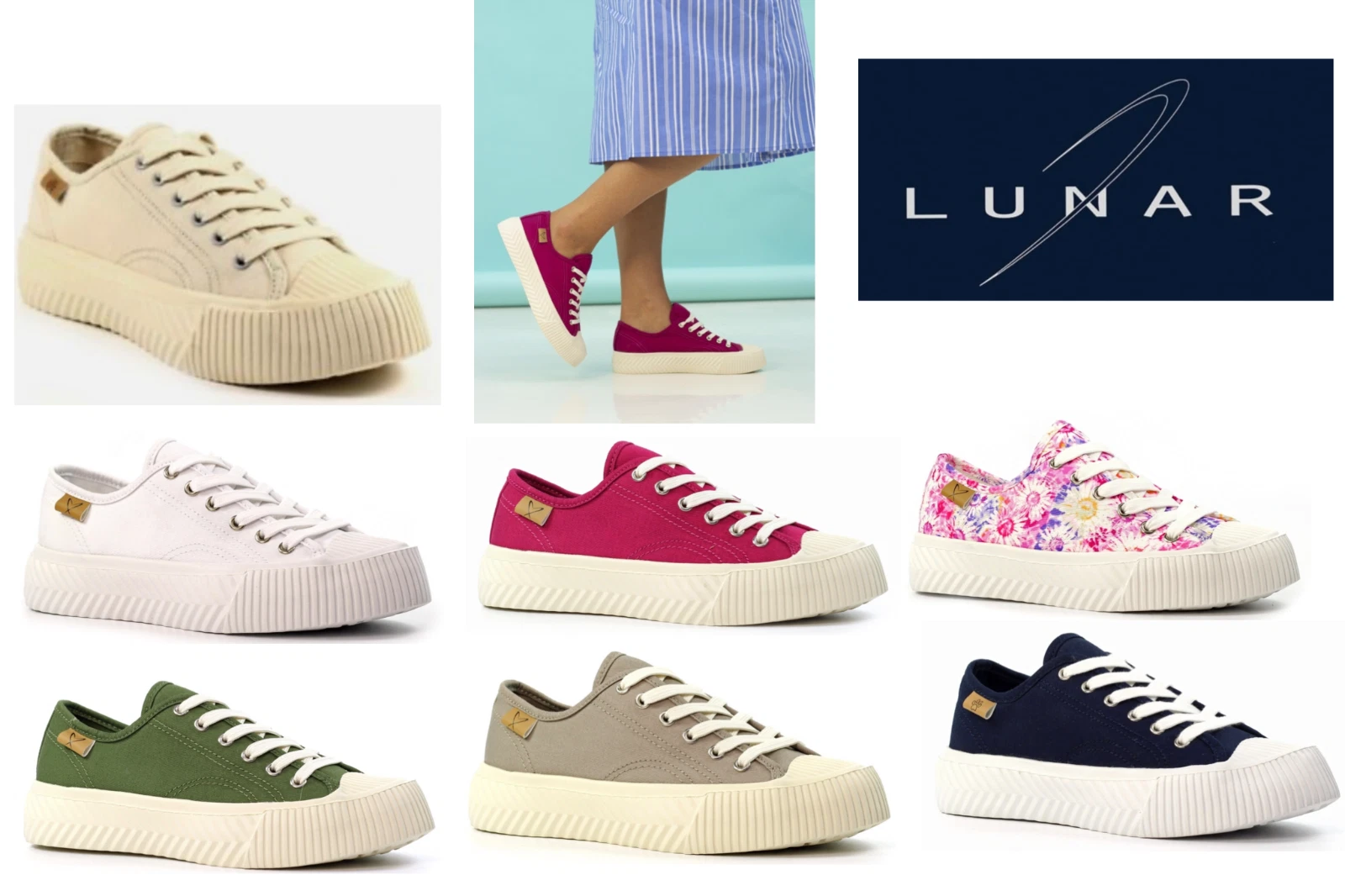 LUNAR JAYNE LADIES PUMPS LIGHTWEIGHT NEW CANVAS TRAINERS SHOES CASUAL SUMMER