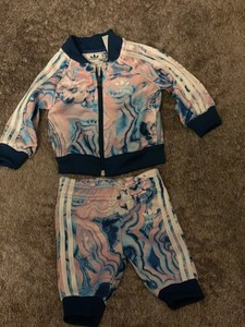 Bebe Nina Infantil 0 3 Meses Adidas Pastel Tie Dye Pista Traje Jogging Pantalones Y J Ebay